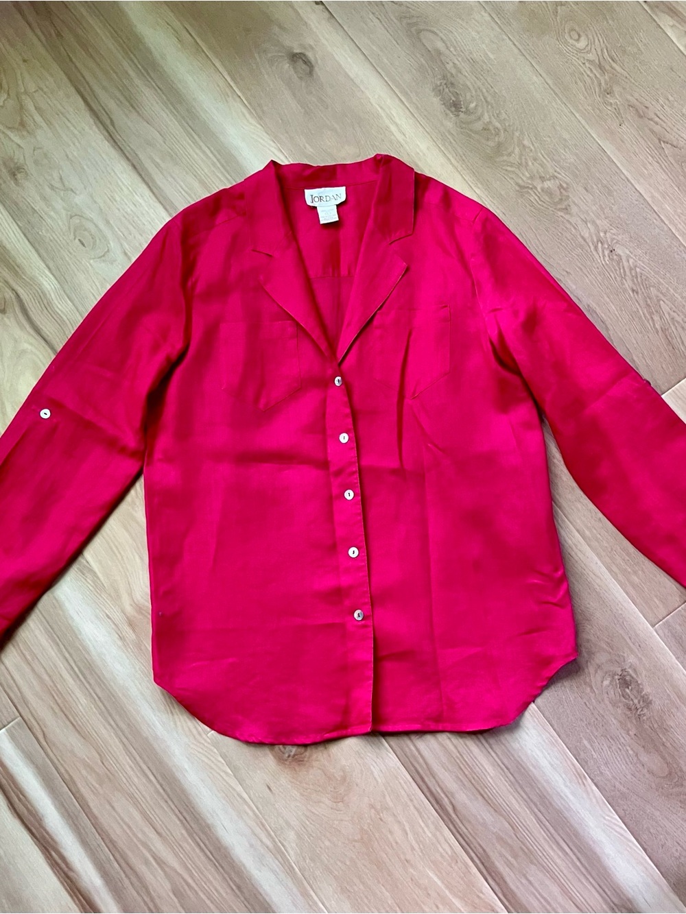 Vintage 100% Limen Jordan Bright Pink Shirt